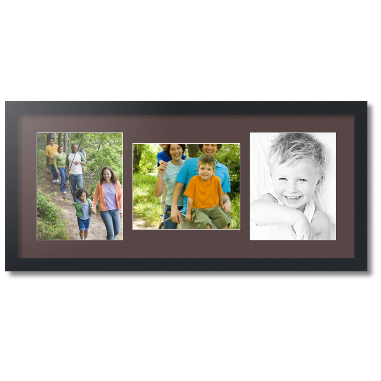 ArtToFrames Collage Photo Picture Frame with 3 - 8x10 inch Openings, Framed in Black with Over 62 Mat Color Options and Plexi Glass (CSM-3926-117)